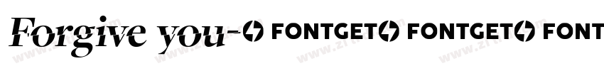 Forgive you字体转换
